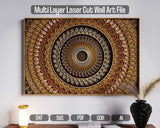 Wall Art SVG File Laser Cutting Mandala 3D Zentangle Multilayer Art