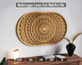 Zentangle SVG Laser File Multi Layer Artwork Digital Download for Laser Cutters