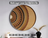 SVG Laser Cutting File Wall Art Multilayer Mandala Digital Download for Cutting Machine