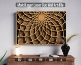SVG Wall Art Multi Layer Digital Download Zentangle Art for Laser Cutters