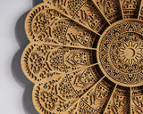 Multilayer Wall Art SVG Floral Laser Cutting File Zentangle Digital Download for Laser Cutters