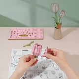 SVG Laser Tulip Flower Bouquet Laser Files for Flowers Digital Download