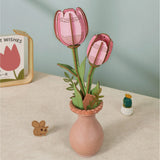 SVG Laser Tulip Flower Bouquet Laser Files for Flowers Digital Download