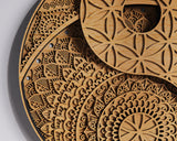 Wall Art Digital File Mandala Zentangle Multilayer SVG Files for Laser Cutting