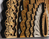 SVG Wall Art Multilayer Zentangle Files Digital Download for Laser Cutters Peafowl