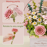 SVG Flower Laser Cut Files Lily Carnation Chamomile Rose Eucalyptus Digital Download Bundle