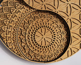 Wall Art Digital File Mandala Zentangle Multilayer SVG Files for Laser Cutting