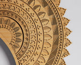 Multilayer Zentangle Wall Art for Laser Cutters SVG File Digital Download Half Art Work