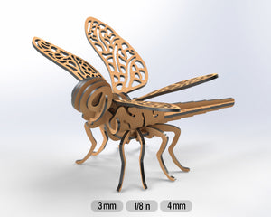 Файлы лазерной резки SVG Скачать цифровую версию Dragonfly DIY