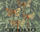 Hanging Dragonflies Bundle Set 3D Model Dragonfly SVG Digital Download