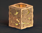 Teelichthalter Quadratische Box Dekorativer Kerzenhalter SVG