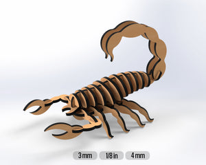 SVG-лазерная резка Скорпиона своими руками, цифровая загрузка
