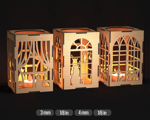 Подставка для чайной свечи, набор кошек, комплект для скачивания в цифровом формате SVG