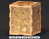 Подсвечник для чайной свечи Квадратная коробка Декоративный подсвечник SVG