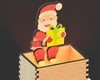 Santa Claus Christmas Tealight Holder Fireplace SVG Digital Download for Laser