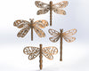 Hanging Dragonflies Bundle Set 3D Model Dragonfly SVG Digital Download