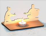 SVG Tealight Holder Silhouette Candle Holders Tea Light Laser Cut File Digital Download
