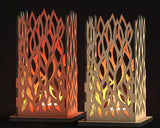 SVG Candle Tealight Holder Laser Cut Tree Leaf Tealight Lantern Digital Downloads