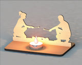 SVG Teelichthalter Silhouette Camping Teelicht Laser Cut Datei Marshmallow Digital Download
