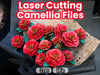 Laser Cut Camellia Flower SVG Files for Plants Lasercutting Flower File