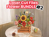 Flower Laser Bundle SVG Files Rose Sunflower Camellia Lilac Laser Files for Lasercutters