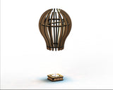 Подставка для чайной свечи с воздушным шаром Подсвечник SVG Подвесной воздушный шар Фонарь Чайная лампа Скачать в цифровом формате