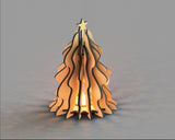 SVG Tree Tealight Holder Christmas Lantern Digital Download Glowforge Lasercut Files