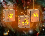 SVG Bundle Tea Light Holder Vector File Подвесные коробки Орнамент рождественской елки
