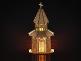SVG Tealight Holder Gothic Church Mini Decorative Tealight Holder Digital Downloads for Laser Cutters
