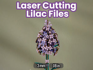 Laser File Lilac Flower SVG Laser Files for Plants Lasercutting Flower File