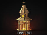 SVG Tealight Holder Gothic Church Mini Decorative Tealight Holder Digital Downloads for Laser Cutters