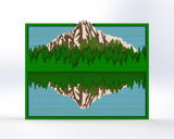 3D Layered SVG Wall Art Lake Forest Cardstock Multilayer Art for Cricut Glowforge Silhouette