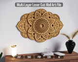 SVG Mandala Wall Art File for Laser Cutters Digital Download File Bundle