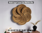 SVG Laser Cutting File Mandala Wall Art Digital Download Multilayer Artwork Files