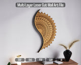 Multilayer Zentangle Wall Art for Laser Cutters SVG File Digital Download Half Art Work