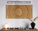 Wall Art SVG File Multilayer Laser Cutting Mandala 3D Art Digital Download